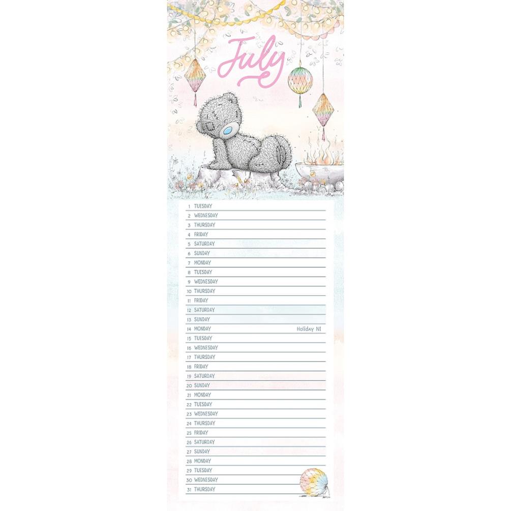 2025 Me to You Bear Classic Slim Calendar Extra Image 1